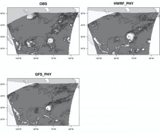 Comparison of the observed GOES-R imagery