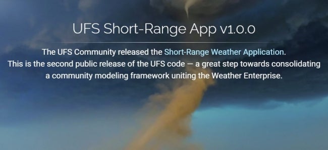 UFS Short-range Weather Application Version 1.0 has been released ...