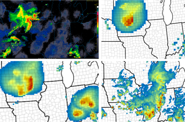 Observed and Forecast reflectivity 